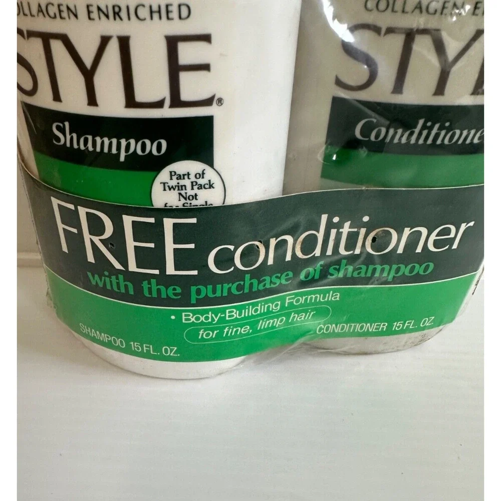 Lamaur Collagen Enriched STYLE Shampoo Conditioner Body Building Formula Vtg New